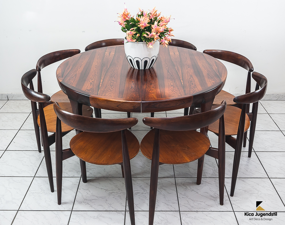 Hans J Wegner The Heart Dining Suite Made In Denmark By Fritz Hansen 1950s Kica Jugendstil