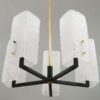 J.T. Kalmar Frosted Glass Chandelier, Vienna, circa 1960s