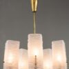 J.T. Kalmar Frosted Glass Chandelier, Vienna, circa 1960s