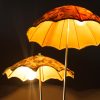 Rupert Nikoll Floor Lamp with Original Fabric Shades, Vienna, Around 1950s