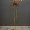 Rupert Nikoll Floor Lamp with Original Fabric Shades, Vienna, Around 1950s