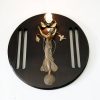 Auguste Rubin Figural Bronze Wall Lamp on Wood