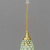 Art deco pendant with original antique opaline glass shade vienna around 1920s