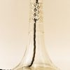 Big Art Deco glass table lamp with fabric shade vienna around 1920s