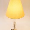 Big Art Deco glass table lamp with fabric shade vienna around 1920s