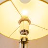 Big Art Deco glass table lamp with fabric shade vienna around 1920s