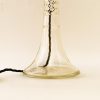 Big Art Deco glass table lamp with fabric shade vienna around 1920s