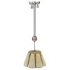 Adjustable art deco pendant with original fabric shade vienna around 1920s