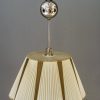 Adjustable art deco pendant with original fabric shade vienna around 1920s