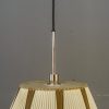 Adjustable art deco pendant with original fabric shade vienna around 1920s