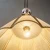 Adjustable art deco pendant with original fabric shade vienna around 1920s