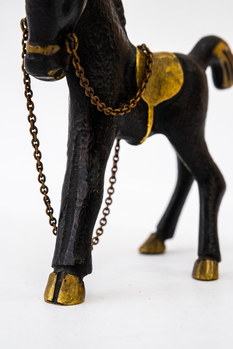 Horse brass figurine bosse around 1950s