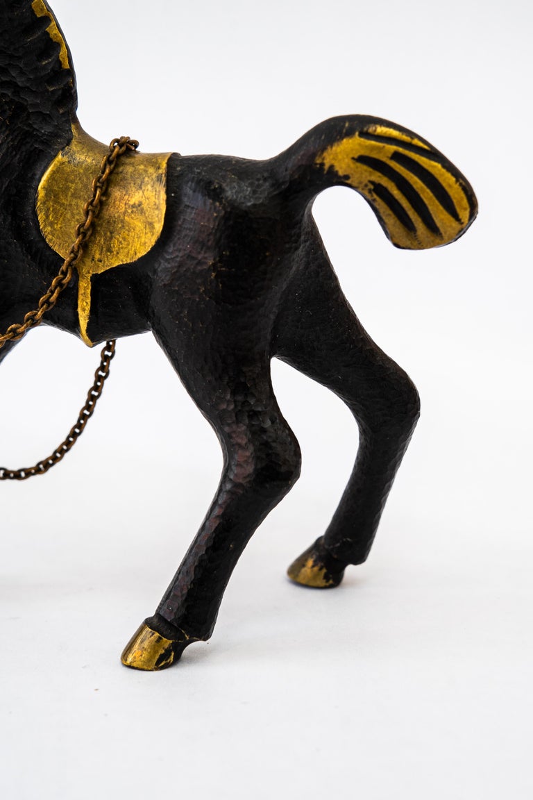 Horse brass figurine bosse around 1950s