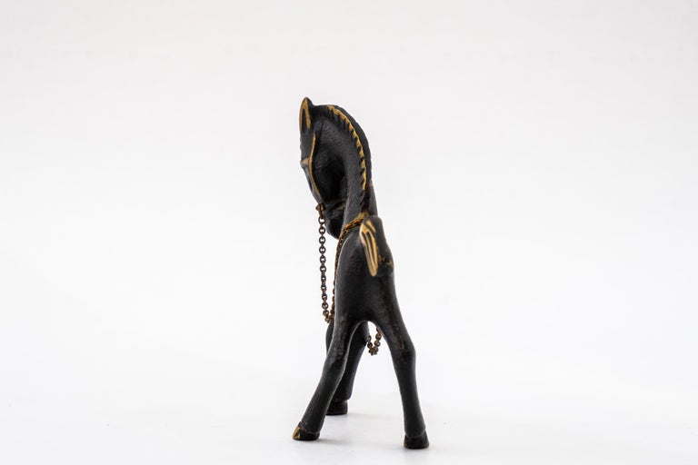 Horse brass figurine bosse around 1950s