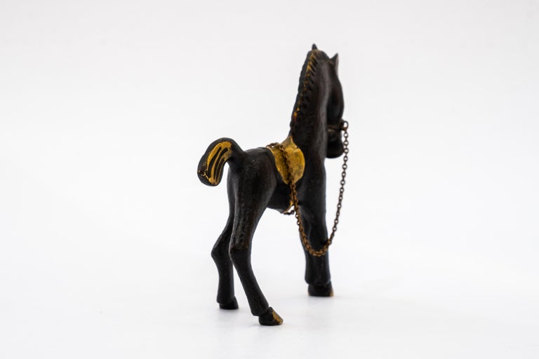 Horse brass figurine bosse around 1950s