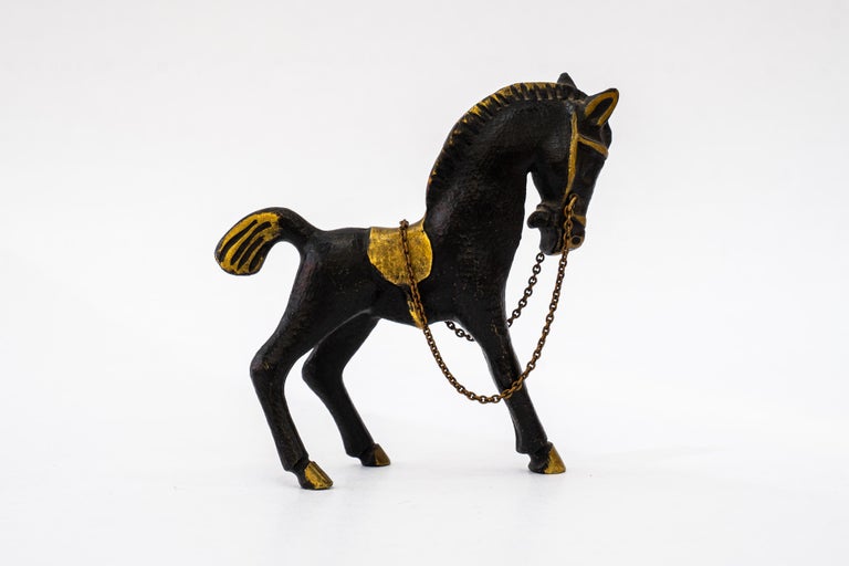 Horse brass figurine bosse around 1950s
