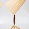 2x J.T.Kalmar table lamps with fabric shades vienna around 1950s