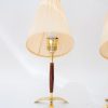 2x J.T.Kalmar table lamps with fabric shades vienna around 1950s