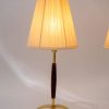 2x J.T.Kalmar table lamps with fabric shades vienna around 1950s