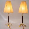 2x J.T.Kalmar table lamps with fabric shades vienna around 1950s