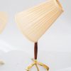 2x J.T.Kalmar table lamps with fabric shades vienna around 1950s