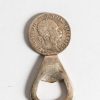 Silver Plated Brass Coin Bottle Opener by Carl Aubock, circa 1950