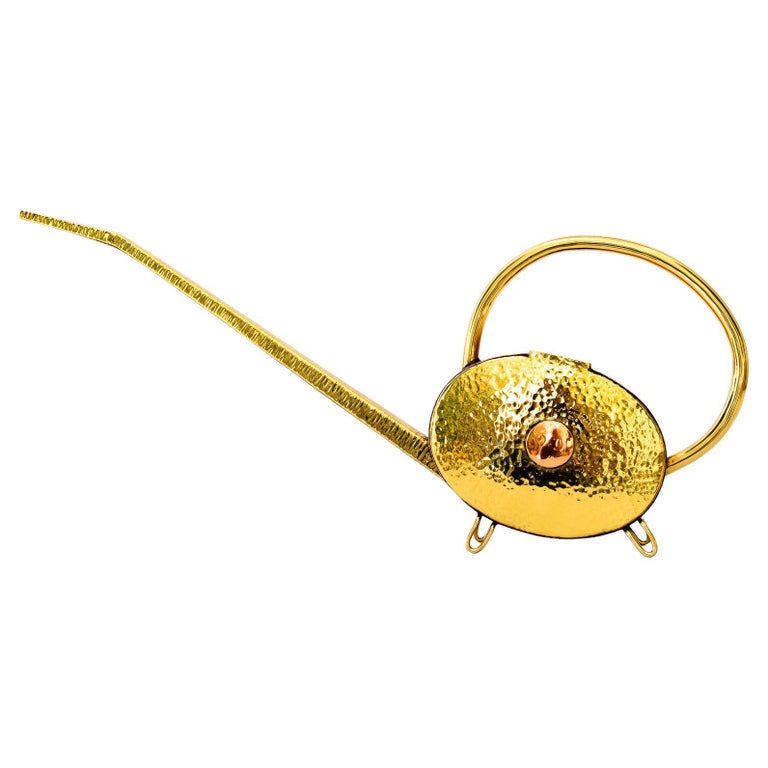 Hammered brass, copper can around 1950s