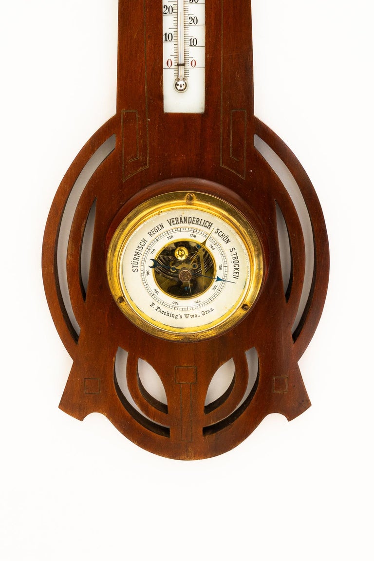Art Deco wood weatherstation vienna around 1920s