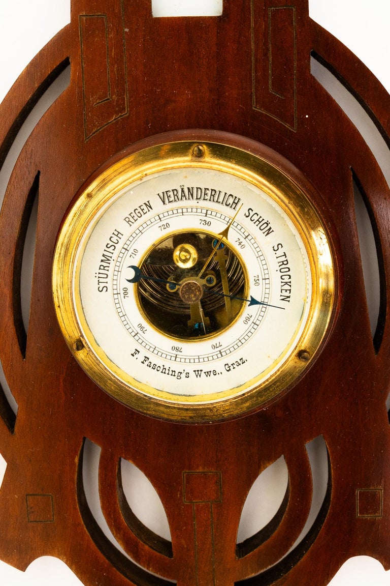 Art Deco wood weatherstation vienna around 1920s