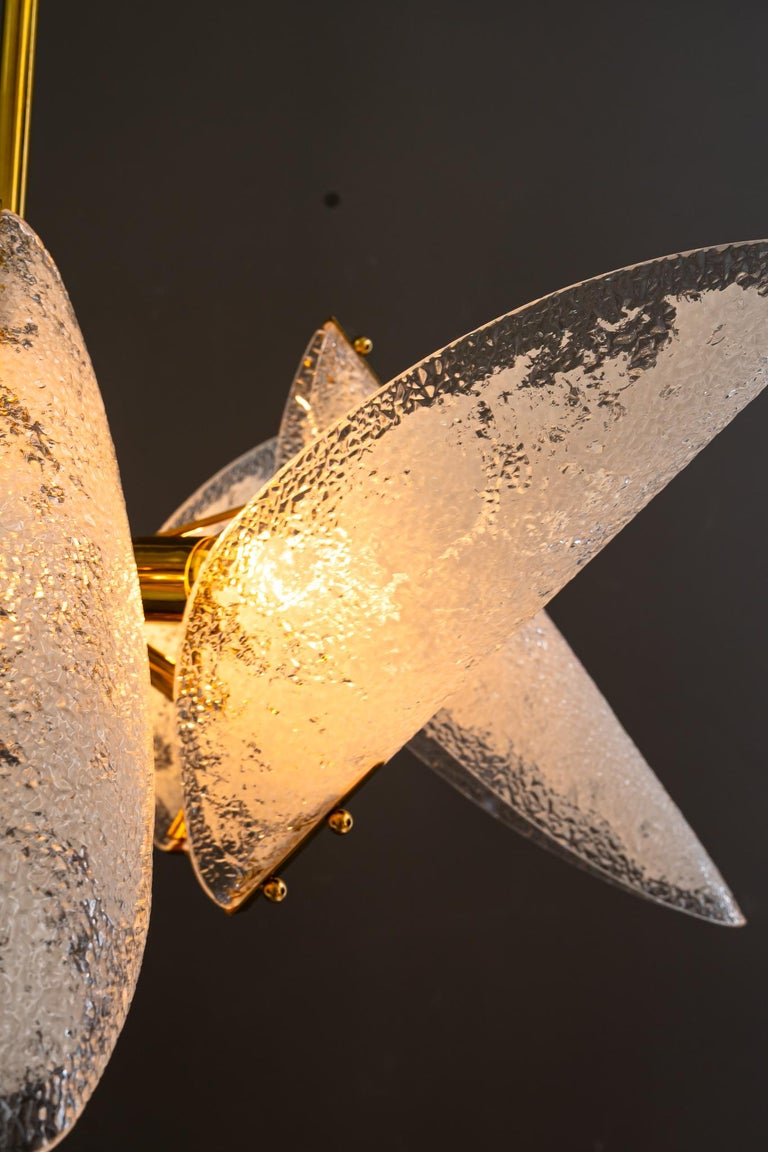 Rupert nikoll chandelier with original lucite shades vienna around 1960s