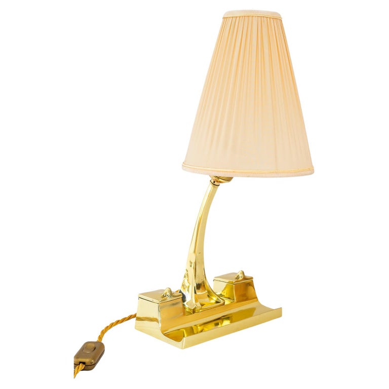 Art Deco table lamp with fabric shade vienna around 1920s