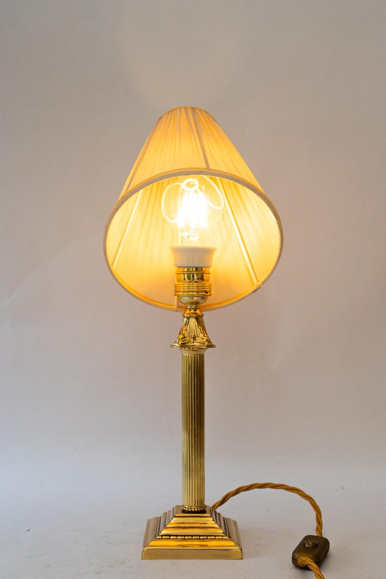 Art Deco table lamp with fabric shade vienna around 1920s
