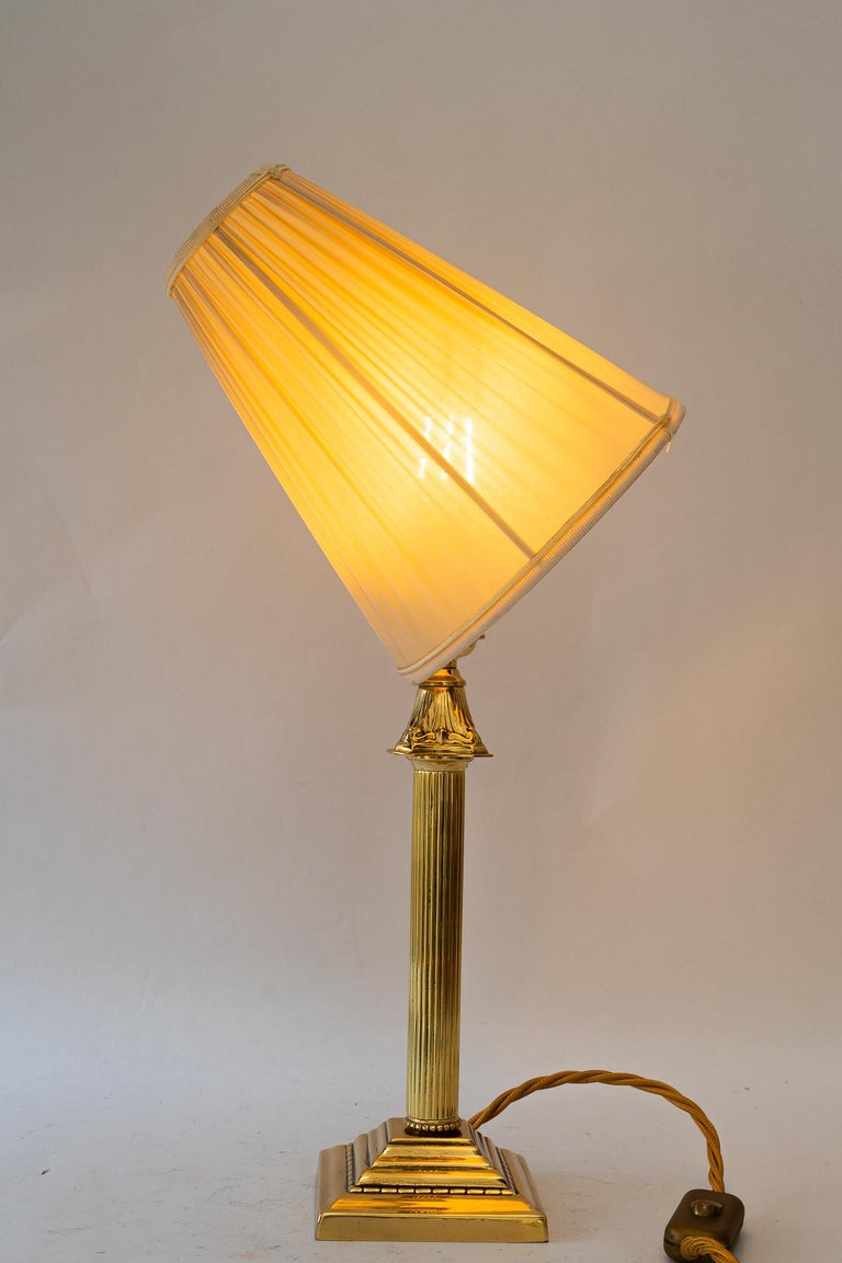 Art Deco table lamp with fabric shade vienna around 1920s
