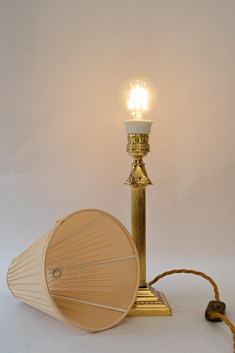 Art Deco table lamp with fabric shade vienna around 1920s