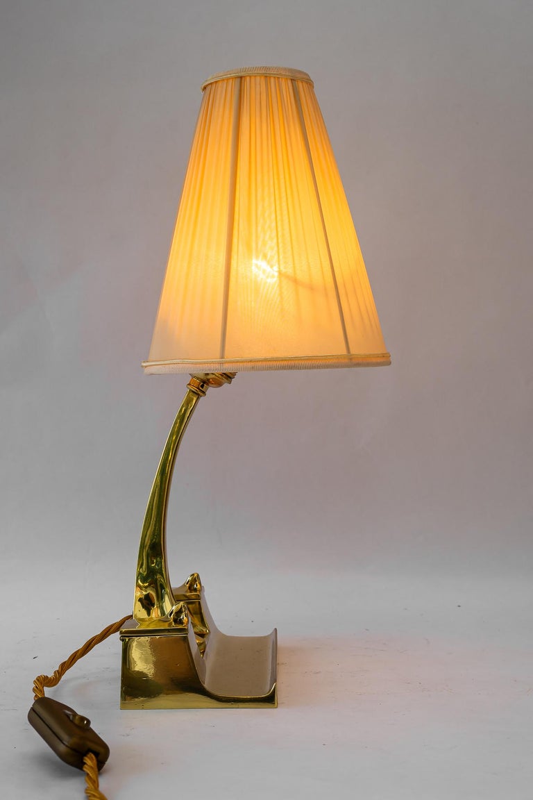 Art Deco table lamp with fabric shade vienna around 1920s