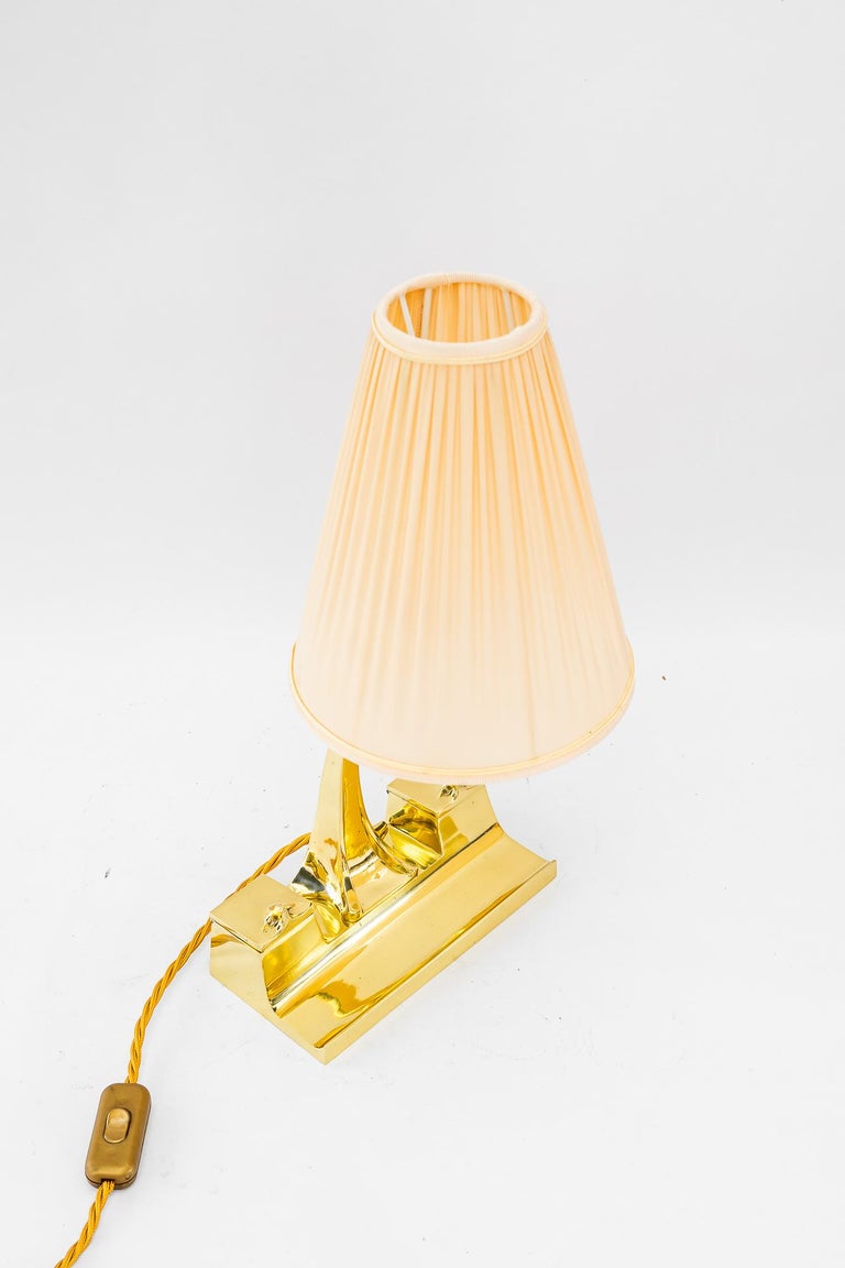 Art Deco table lamp with fabric shade vienna around 1920s