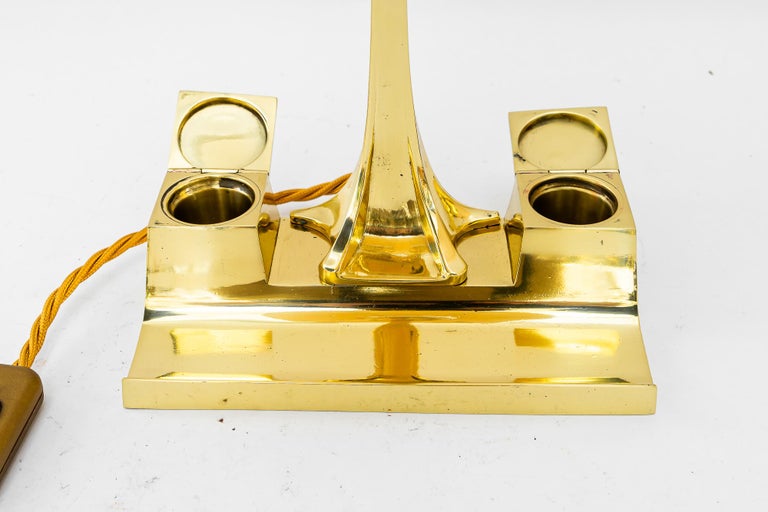 Art Deco table lamp with fabric shade vienna around 1920s