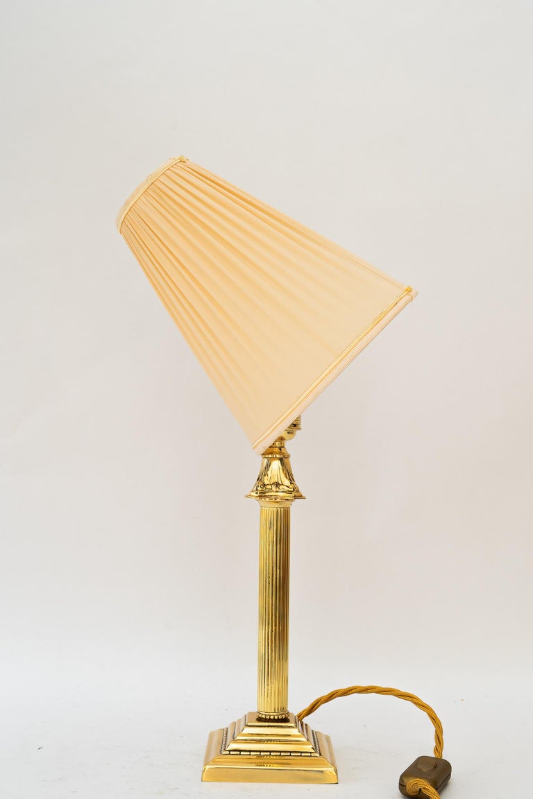 Art Deco table lamp with fabric shade vienna around 1920s