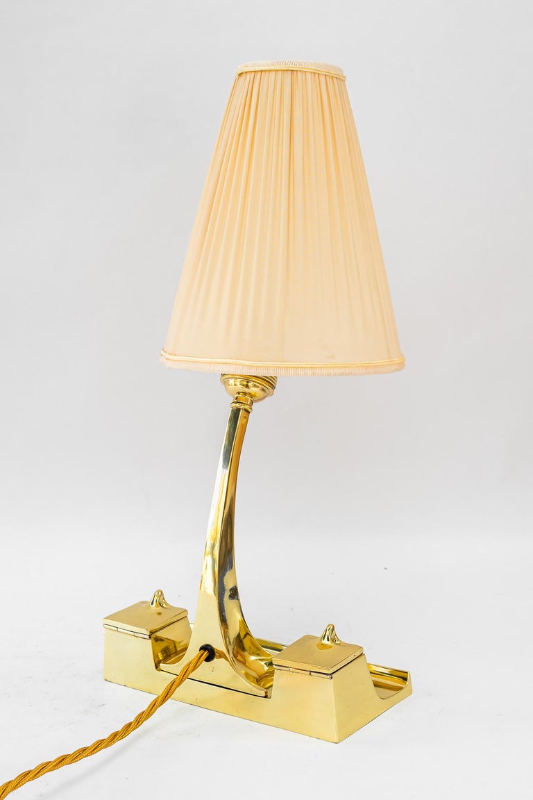 Art Deco table lamp with fabric shade vienna around 1920s