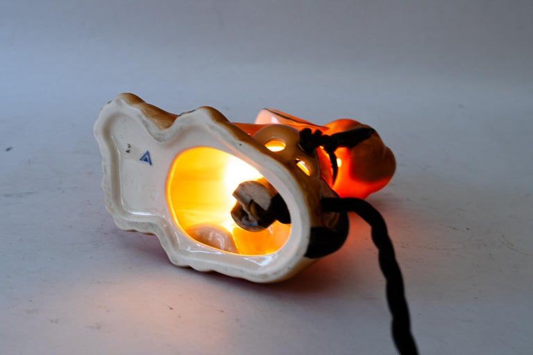 Ceramic goebel table lamp pluto around 1950s