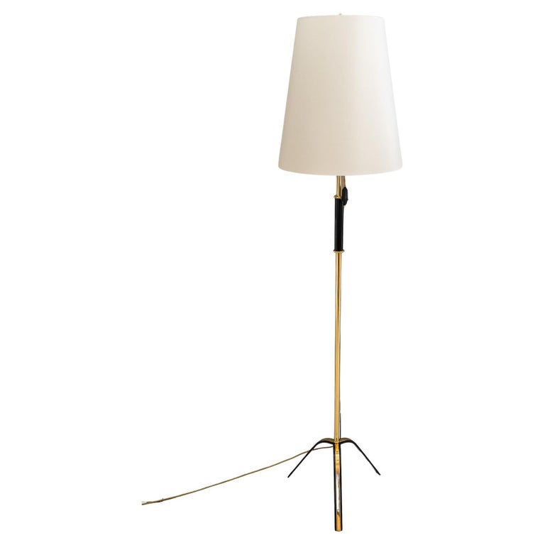 Rupert Nikoll Floor lamp with fabric shade vienna around 1950s