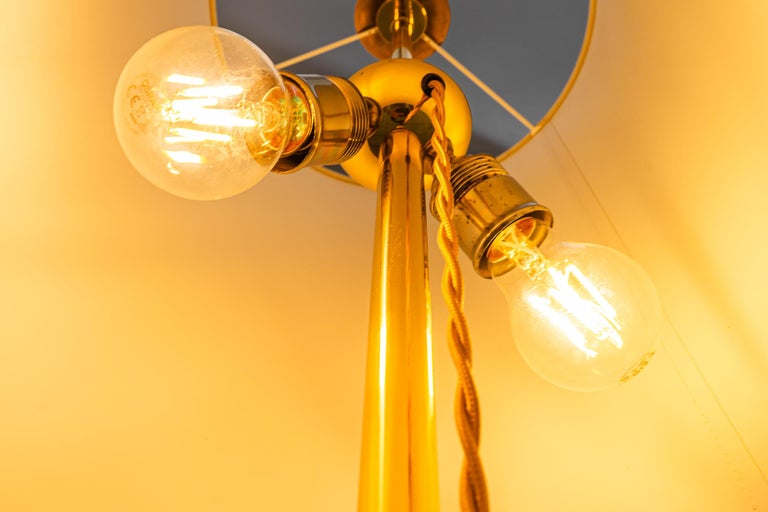 Rupert Nikoll Floor lamp with fabric shade vienna around 1950s