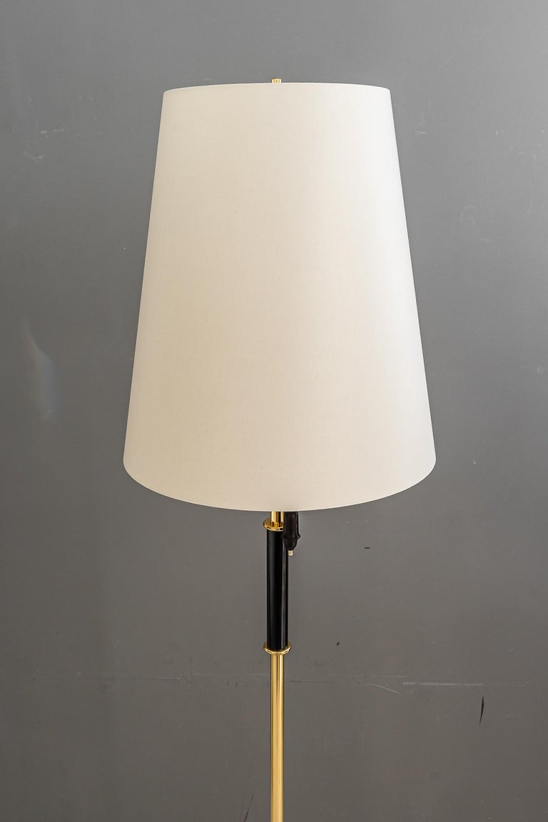 Rupert Nikoll Floor lamp with fabric shade vienna around 1950s