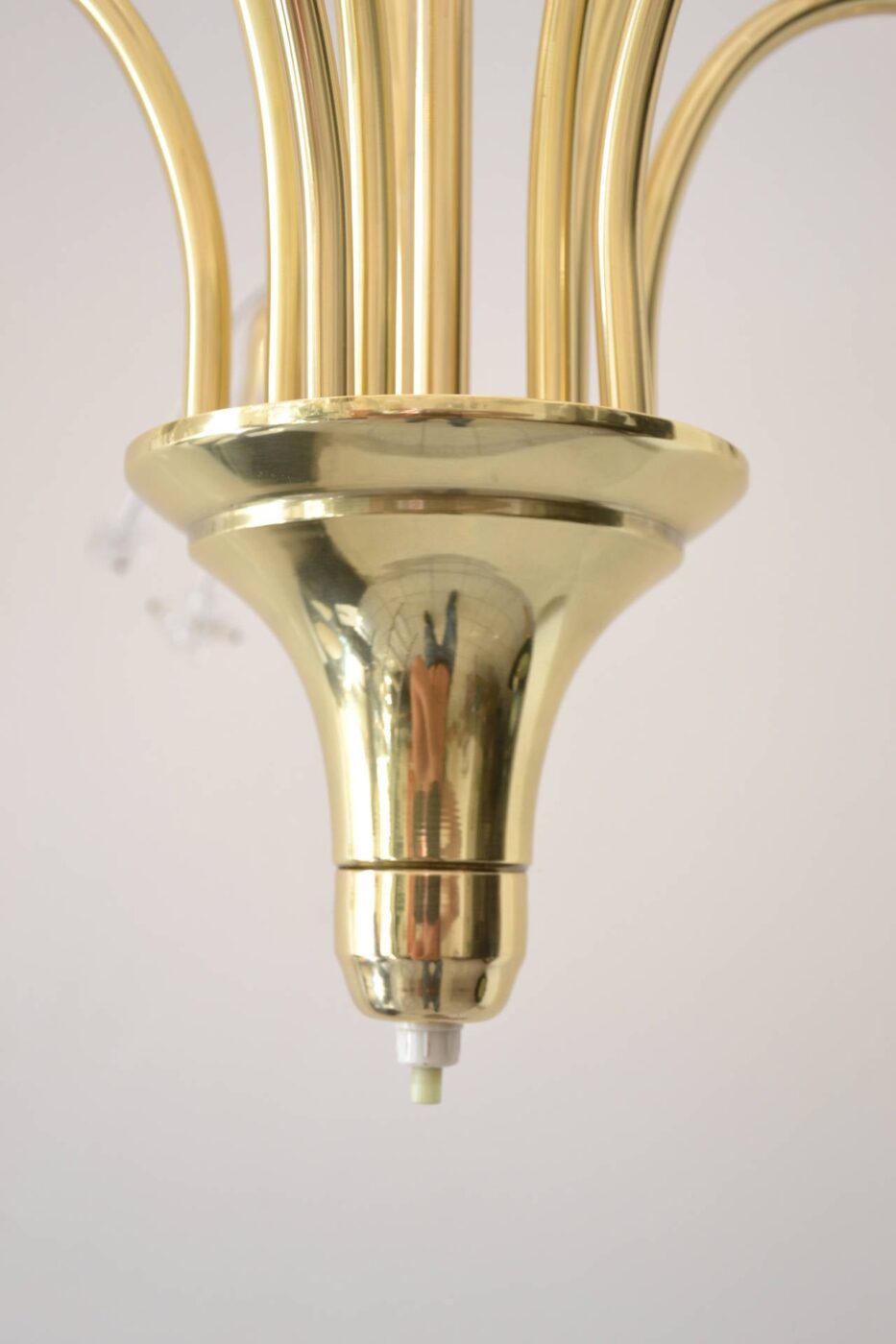 Three Floral Brass and Glass Sputnik Pendants by Emil Stejnar, 1950s