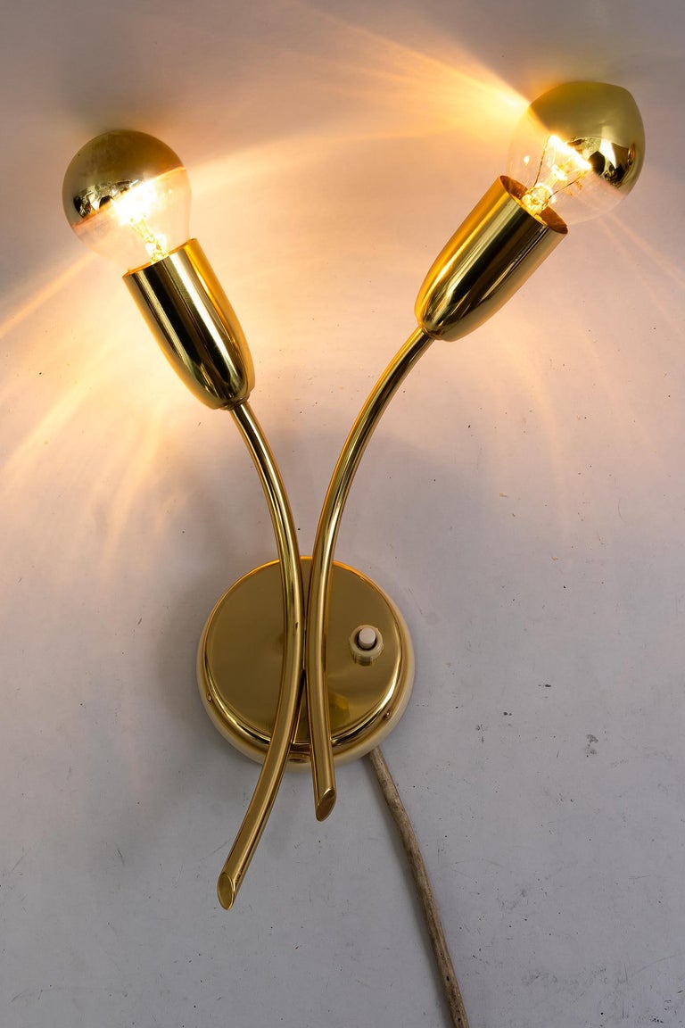 2 Rupert nikoll wall lamps vienna around 1960s