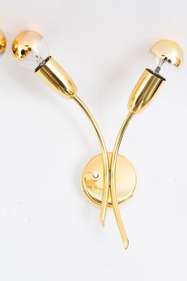2 Rupert nikoll wall lamps vienna around 1960s