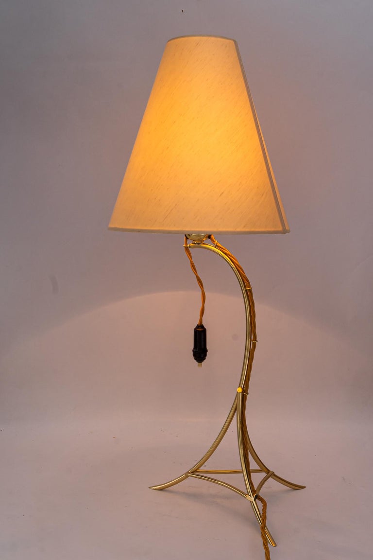 Big Table lamp with fabric shade by rupert Nikoll vienna around 1950s