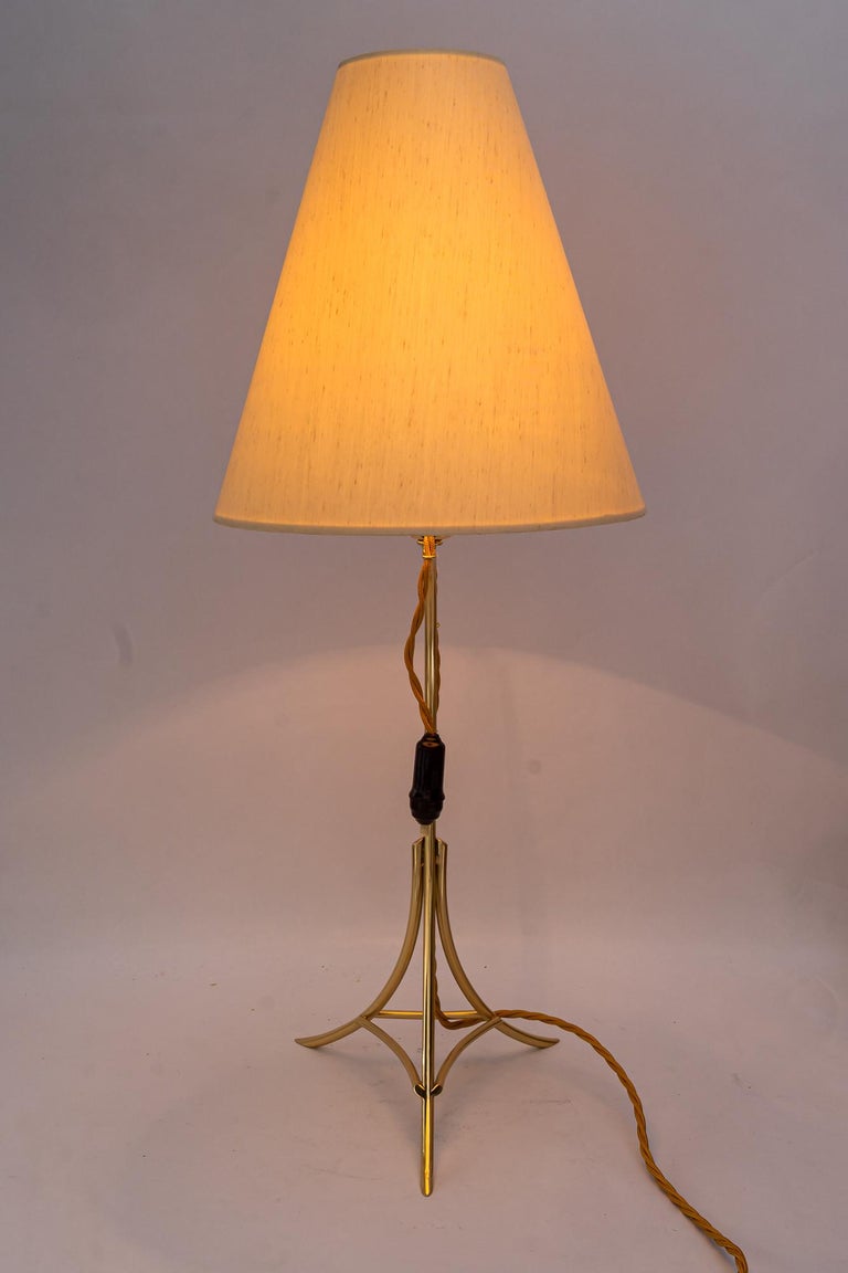 Big Table lamp with fabric shade by rupert Nikoll vienna around 1950s
