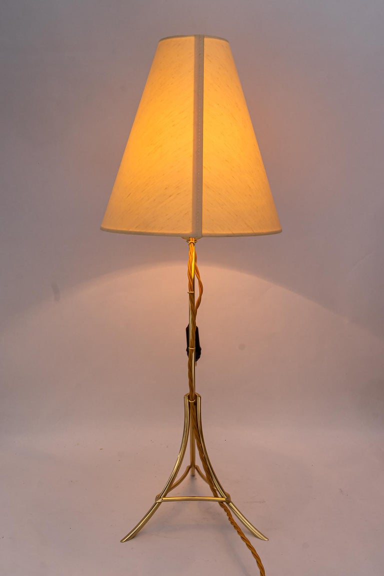 Big Table lamp with fabric shade by rupert Nikoll vienna around 1950s