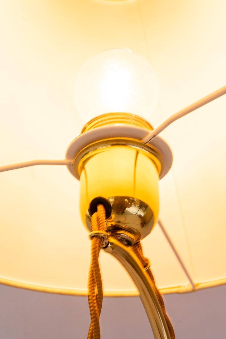 Big Table lamp with fabric shade by rupert Nikoll vienna around 1950s